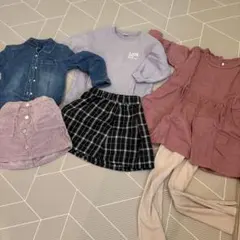 こども服　まとめ売り　女の子　110 キッズ服　春服　長袖　ワンピース　スカート