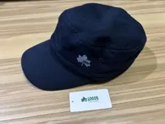 ロゴス LOGOS ネイビー ワークキャップ リーフ刺繍 サイズ55cm