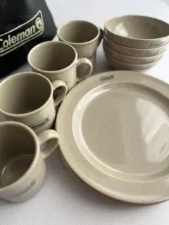 Coleman 食器セット 割れない 皿 ボウル マグカップ 収納袋付