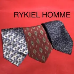☆RYKIEL　HOMME　リキエル　オム　ネクタイ　まとめ売り　3本　ブランド