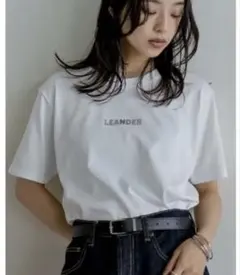 Re:EDIT LEANDER ロゴTシャツ 白×シルバー　X Lのサムネイル