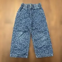 最終値下！H&M ワイドレッグペーパーバッグ デニム ハート