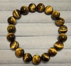 高品質　タイガーアイ　ブレスレット １０.５mm 内径　１６.８cm
