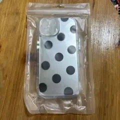 iPhone15のドット柄　ミラーケースです。新品未使用品