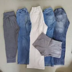 デニムパンツ 女児 4点セット (140cm~)