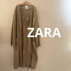 ZARA リネン混スプリングコート