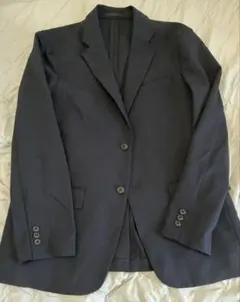 UNIQLO ダークネイビー　感動ジャケット　ウールライク　メンズL