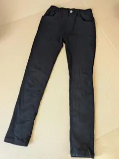 新品同様　しまむら　裏起毛　スリムパンツ　160 黒