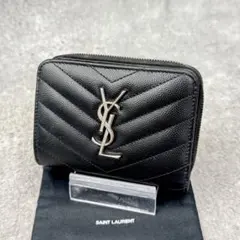 サンローラン 3つ折り財布 キャビアスキン YSL カサンドラ - メルカリ