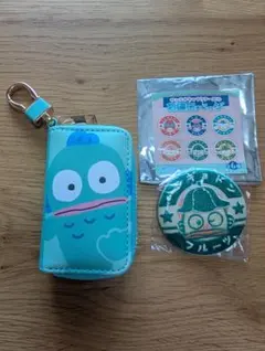 ハンギョドン スマートキーケース　刺繍缶バッジセット