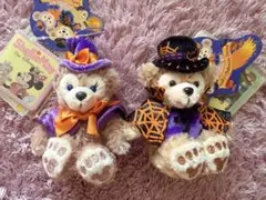 新品】ダッフィー シェリーメイ ハロウィン 2011 ぬいぐるみバッジ 2点