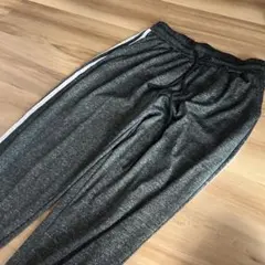 ダークグレー ジャージパンツ サイドストライプ
