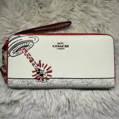 COACH コーチ ディズニー キースヘリング 長財布 化粧袋・紙袋付き 未使用のサムネイル