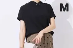 SHOO・LA・RUE　抜け襟Tシャツ　M ブラックのサムネイル