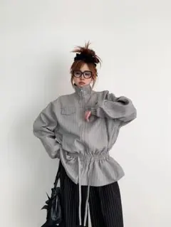 極美品 3WAY HARE スタンドカラー ジップブルゾン グレージュ - メルカリ