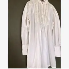 70s France vintageレース ピンタック ブラウス　インド綿