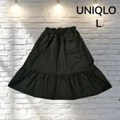 ユニクロ UNIQLO レディース ロングスカート フレア L