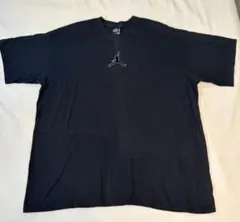 00s ジョーダン センターロゴ Tシャツ 黒銀 Y2K ストリート BBOY