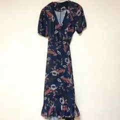 花柄 カシュクール ワンピース 半袖のサムネイル