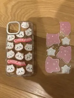 ちいかわ　CHIIKAWA iPhone15ケース　セット　ピンク　キラキラ