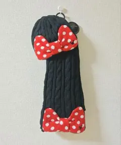 ミニー 帽子 マフラー 水玉 ドット TDL ディズニーランド