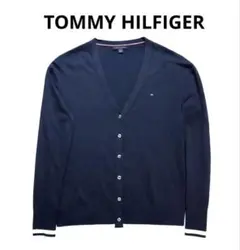 美品TOMMY HILFIGER トミーフィルフィガー　カーディガン ネイビーL