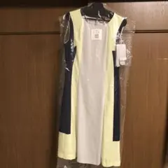 Rire Fete リルフェテ モダン ベルト付き配色ワンピース