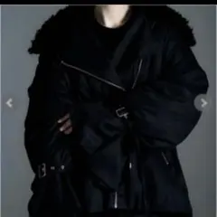 riu 2way big collar boa blouson