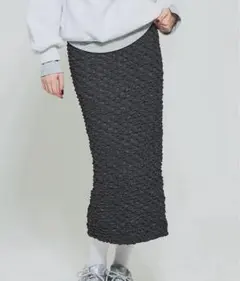 【coca】レディース タイトスカート 立体的シャーリング加工