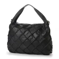 y2k 00s archive 本革 パッチワークレザーバッグ 2wayブラック