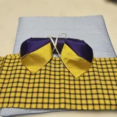 紫と黄色のリボン帯