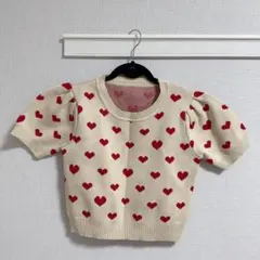 GRL ハート柄 半袖セーター Mサイズ