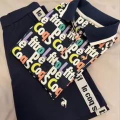 le coq sportif ポロシャツ 総柄 ネイビー Mのサムネイル