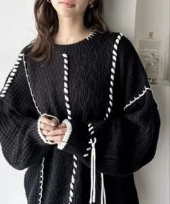 classicalelf 2way 長袖ニット MEDIUM ブラック