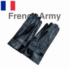 87s FRENCH ARMY デッドストック レザーグローブ フランス製 黒
