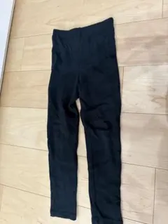 プティマイン petit main テディベア刺繍付き黒レギンス