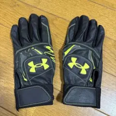 【take53様】アンダーアーマー バッティング用手袋 ジュニア　迷彩 黒/黄