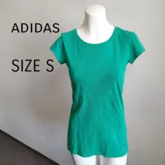 【アディダス】 緑 半袖 Tシャツ Sサイズ　水玉　スポーツ