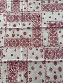 【お値下げ】国産綿プリント生地　花柄ペーズリー　2m