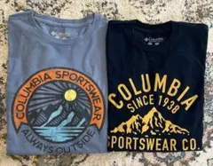 Columbia Tシャツ 2枚セット　ネイビー　水色