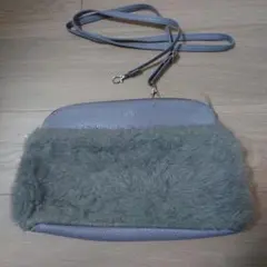 KBF フェイクファー3wayバッグ ショルダー ポーチ クラッチバッグ