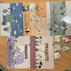 SNOOPY クリアファイルとステッカー　コンプリート　ファミマ限定