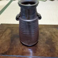 備前窯変耳付花入　備前焼　人間国宝　花器　花生け　花瓶　名工 備前焼 窯変耳付花入 花瓶 花器 花生 フラワーベース 置物 華