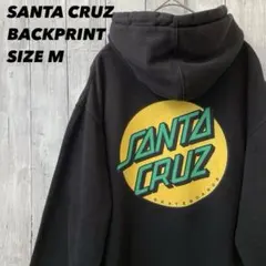 SANTA CRUZ サンタクルーズ　バックプリントスエットパーカー M黒　古着