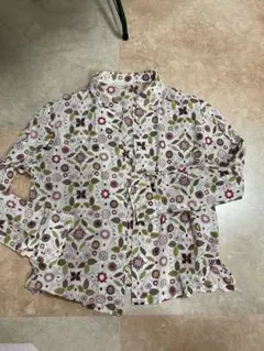 カラフル 花柄 長袖シャツ サイズL savoir ブラウス