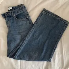 H＆M ワイドデニム デニムパンツ デニムブルー