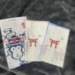 新品未使用　日本手ぬぐいとガーゼハンカチの３枚セット！