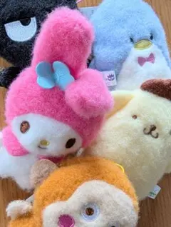 サンリオSANRIO　ふわもこワッペンこれくしょんマスコット５点セット