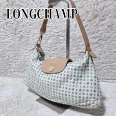 LONGCHAMP トートバッグ ビッグロゴ デニム グレー 手提げ f857 - メルカリ