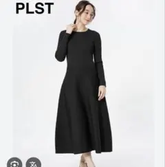 プラステ(PLST)ホールガーメントワンピースMサイズ　ブラック